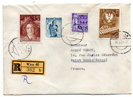 AUTRICHE-1961-Lettre Recommandée De VIENNE Pour St Denis (France)....timbres .....cachets .. - Covers & Documents