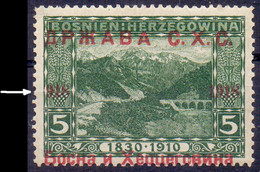 YUGOSLAVIA - SHS BOSNIA - ERROR OVPT. " .918 " - Mi. 2 - *MLH - 1919 - Other & Unclassified