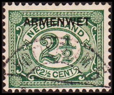 1913-1918. NEDERLAND. ARMENWET On 2½ CENT.  (Michel Di. 5) - JF413260 - Servizio