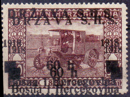 YUGOSLAVIA - SHS BOSNIA - ERROR  DOUBLE  OVPT.  - Mi. 10 - *MLH - 1919 - Autres & Non Classés