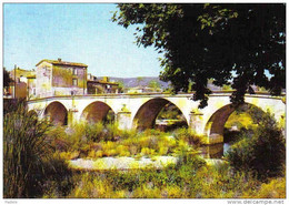 Carte Postale 30. Quissac  Le Pont Sur Le Vidourle Trés Beau Plan - Quissac