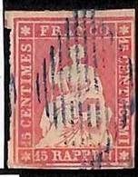 94986dA - SWITZERLAND - STAMP - ZM  # 24D Blue Thread  - Very  Fine USED - LUX - Gebraucht