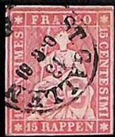 94986fB - SWITZERLAND - STAMP - ZM  # 24 Not Sure Of Thread Colour -  Very Fine USED - LUX - Gebraucht