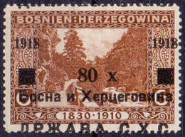 YUGOSLAVIA - SHS BOSNIA - ERROR MOVED  OVPT. - Mi. 10 - *MLH - 1919 - Autres & Non Classés