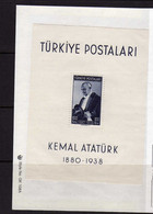 Turquie (1939)  - BF President Atatürk - Neufs** - MNH - Nuovi