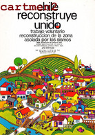 CHILE CHILI LUNGO STRADE DI UNIDAD POPULAR MANIFESTI MURALI CILENI DEGLI 1971 IL CILE RICOSTRUISCE UNITO AFFICHE - Chili