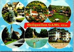4825  - Steiermark , Gams , Mehrbildkarte , Schwimmbad , Kurhotel , Wasserfall - Gelaufen 1974 - Bad Gams
