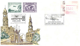 (FF 33) Australia FDC (2 Covers) Aviation - AEROPEX 88 Stamp Show (Air Mail Expo) - Premiers Vols