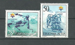 Yugoslavia 2002 XIX Winter Olympics - Salt Lake City,  Michel 3058-3059 MNH - Inverno2002: Salt Lake City