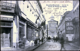 MOLENBEEK : La Rue Du Comte De Flandre Et L'Eglise - Molenbeek-St-Jean - St-Jans-Molenbeek