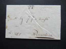 Vorphila 27.7.1810 Italien Ovalstempel Verona Faltbrief Mit Inhalt L'Intendante Di Verona Stempel PP - ...-1850 Préphilatélie