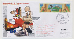 FRANCE => Env. 0,53 Environnement - Session Parlement Eur. Strasbourg - 7/9/2005 - Hommage Victimes été 2005 - Storia Postale