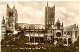 LINCS - LINCOLN - CATHEDRAL FROM BISHOP'S PALACE RP  Li497 - Lincoln