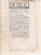 C 0 /02) 13 Brumaire An 3  Bulletin Des Lois De La République Française  Voir Présentation Ci-dessous - Décrets & Lois