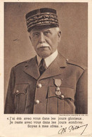 Thème. Militaria:  Personnage.   Le  Maréchal Pétain.    J'ai été Avec Vous...   (voir Scan) - Personnages