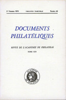 Revue De L'Académie De Philatélie -  Documents Philatéliques N° 60 + Sommaire - Filatelie En Postgeschiedenis