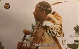 LESOTHO  -   Phonecard  -  H.M. King Letsie III  -  M 20 - Lesoto
