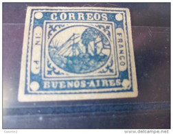 TIMBRE OU SERIE   D ARGENTINE  YVERT N°7 BUENOS AIRES Reimpression - Buenos Aires (1858-1864)