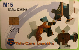 LESOTHO  -   Phonecard  - Puzzle  -  Aids Kills - Lesoto