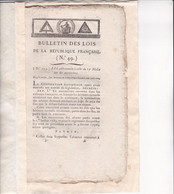 C 0 /11) 09 Fructidor An 2  Bulletin Des Lois De La République Française  Voir Présentation Ci-dessous - Décrets & Lois