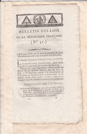 C 0 /12) 06 Thermidor An 2  Bulletin Des Lois De La République Française  Voir Présentation Ci-dessous - Décrets & Lois