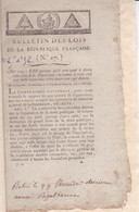 C 0 /13) 06 Messidor An 2  Bulletin Des Lois De La République Française  Voir Présentation Ci-dessous - Décrets & Lois