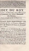 C 0 /1) Aout 1722  Edit Du ROY  Voir Présentation Ci-dessous - Décrets & Lois