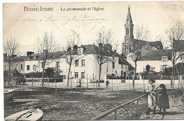 L100H413 - Basse-Indre - La Promenade Et L'Eglise - Carte Précurseur - Basse-Indre