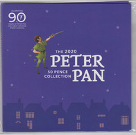 Isle Of Man Set Of 6 50p Coins - Peter Pan Uncirculated 2020 In Pack - Eiland Man