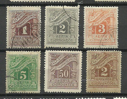 GREECE 1902 = 6 Values From Portomarken Postage Due Michel 25 - 38 Mint & Used - Gebruikt