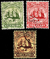 Turks & Caicos Islands 1905-08 SG 110-112 Set Of 3  Mult Crown CA Perf 14  Used - Other