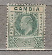 GAMBIA 1904-1909 Edward 1/2d MH(*) Mi 40 #17397 - Gambie (...-1964)