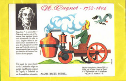 BUVARD Alors Reste Sobre  : M. CUGNOT Voiture Automobile A Vapeur  N°14 - Liqueur & Bière