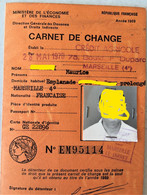 France  CARNET DE CHANGE 1970 - Zonder Classificatie