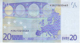 (Billets). 20 Euros 2002 Serie P, R029D3, N° P 39272253463,  Signature 3 Mario Draghi UNC - 20 Euro