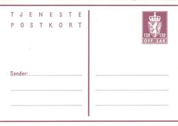 NORWAY - TJENESTE POSTKORT 130 Ö Unc / Q228 - Postal Stationery