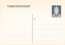 NORWAY - TJENESTE POSTKORT 50 Ö Unc / Q229 - Entiers Postaux