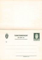 NORWAY - TJENESTE POSTKORT Med Betald Svar 20/20 Ö Unc / Q230 - Postal Stationery