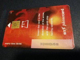 GREAT BRETAGNE  CHIPCARDS / TEST CARD 10 POUND    EXPIRY DATE 09/96   PERFECT  CONDITION     **4597** - BT Allgemeine