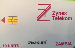 ZAMBIE  -  Phonecard  -  Zynex Telekom - 10 Unités - Zambie