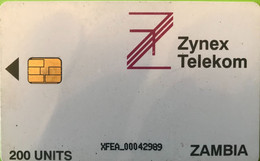 ZAMBIE  -  Phonecard  -  Zynex Telekom - 200 Unités - Zambia