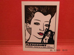 Cpm Signee Jacques Lardie  Salon De La Cp De MIRECOURT 1988 Femme Chaton Charme-tirage Limite- - Bourses & Salons De Collections
