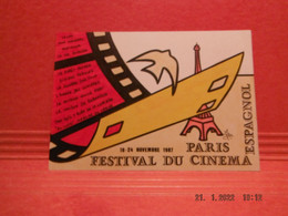 Cp Prestige Signee Jacques Lardie Festival Du Cinema Espagnol PARIS 1987-3/6 Exemplaires Peint -superbe - Bourses & Salons De Collections