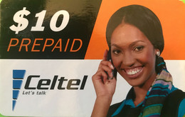 ZAMBIE  -  Prepaid  - Celtel - Woman With Phone  -  $ 5 - Zambie