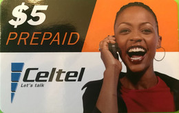 ZAMBIE  -  Prepaid  - Celtel - Woman With Phone  -  $ 5 - Zambie