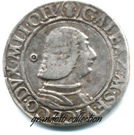 TESTONE GALEAZZO MARIA SFORZA (1466 - 1476) MILANO MONETA VARIANTE VICECO - Feudal Coins