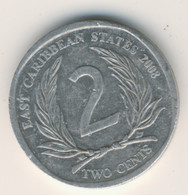 EAST CARIBBEAN STATES 2008: 2 Cents, KM 35 - Caribe Oriental (Estados Del)