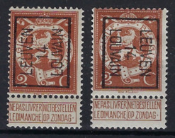 PELLENS Nr. 109 Voorafgestempeld TYPO Nr. 52A ** MNH En 52B * MH LEUVEN  14  LOUVAIN , Goede Staat ; Zie 2 Scans ! - Typo Precancels 1912-14 (Lion)