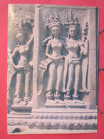 Visuel Très Peu Courant - Cambodge - Siam Reap - Angkor Wat - Bas Relief - Jolis Timbres - R/verso - Cambodge