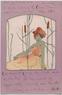 Delcampe - Illustration  Raphael KIRCHNER - Série Violette - Rare 1900 - Kirchner, Raphael